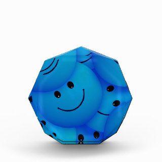 Fun Cool Happy Blue Smiley Faces Acrylic Award
