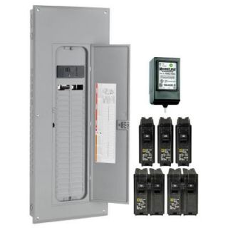 Square D by Schneider Electric Homeline 200 Amp 40 Space 40 Circuit Indoor Main Breaker Load Center Value Pack with Surge Breaker SPD HOM40M200VPSB