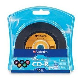 Verbatim Digital Vinyl 52X CD R Media 700MB 10 Pack in Blister (96858) Electronics