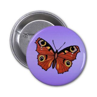 Pretty Vivid Monarch Butterfly Pinback Buttons