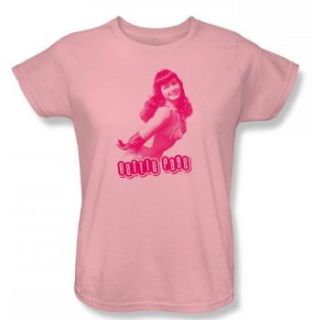 Bettie Page   You'Ll Put Your Eyes Out Womens T Shirt In Pink, Size Large, Color Pink Clothing