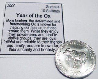 Year of The Ox Eastern Zodiac Chinese Zodiac 2000 Somalia 10 Shillings 
