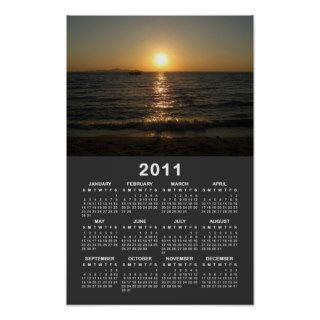 Naklua Beach Sunset 2011 CalendarThailand Print