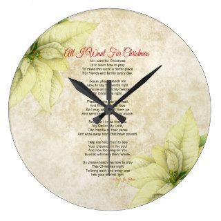 All I Want for Christmas Christian Wall Clock 30A