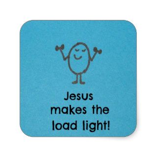 Jesus makes the load light. sticker