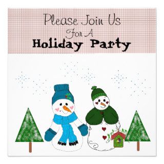 Snowman Holiday Party Invitation