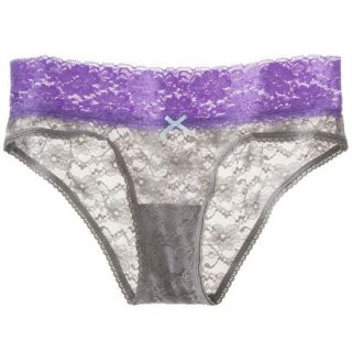 Xhilaration Juniors All Over Lace Hipster   Wild Dove L
