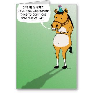 Funny Horse Birthday Card