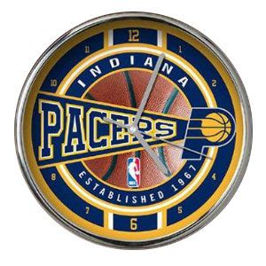Indiana Pacers Chrome Clock