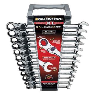 GearWrench JUMBO Locking XL Flex Wrenches   12 Pc. Metric Set, Model EHT85698