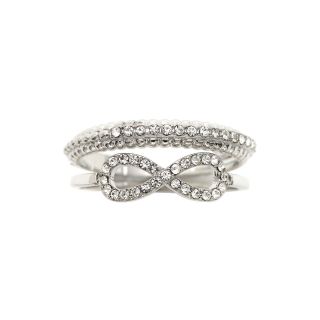 Bridge Jewelry Crystal Infinity Ring Set