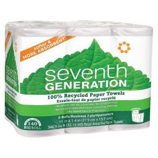 Seventh Generation Recycled Paper Towels   6 Rolls