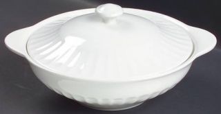 J & G Meakin Classic White Round Covered Vegetable, Fine China Dinnerware   All