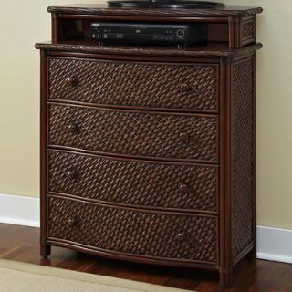Home Styles Marco Island 4 Drawer Media Chest 5544 041 Finish Cinnamon