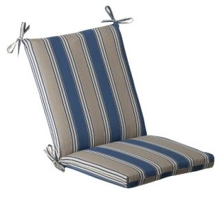 Outdoor Chair Cushion   Blue/Beige Stripe