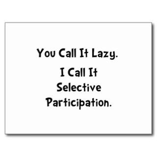 Selective Participation Postcard