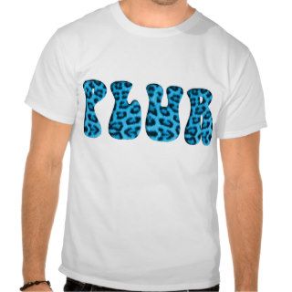 Blue Leopard Print "PLUR" T Shirt