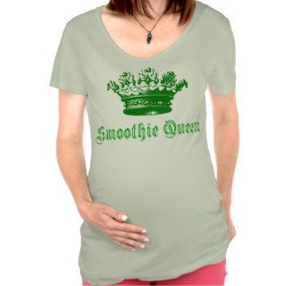 Green Smoothie Queen Crown Design Maternity T shirt