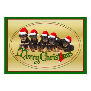 Merry Christmas Rottweiler Puppies Personalized Announcements