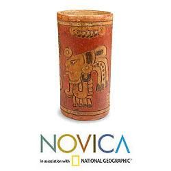 Handcrafted Ceramic 'Maya Heritage' Vase (El Salvador) Novica Vases