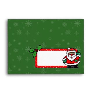 A6 Green Santa Claus Christmas Envelopes