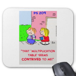 MULTIPLICATION TABLE CONTRIVED MOUSE MATS
