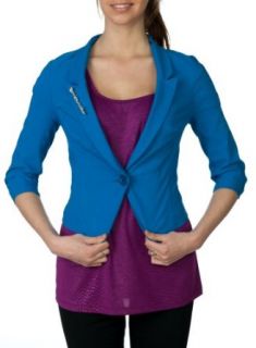 Womens Bright Color Fitted One Button Blazer