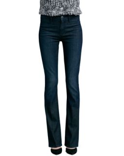 Womens Taylor High Rise Boot Cut Jeans, Dark Resin Crease   Vince