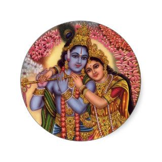 Lord Krishna & Radha Sticker