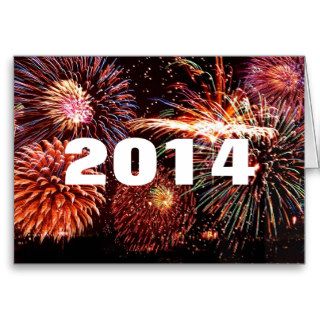 2014 Happy New Year's Fireworks Greeting Card