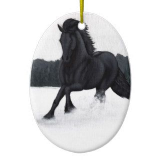 Snow Horse Collection Christmas Tree Ornaments