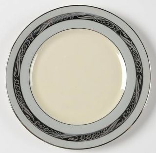 Flintridge Bridal Wreath Gray (Rim) Bread & Butter Plate, Fine China Dinnerware