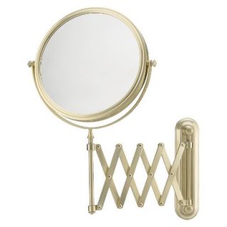 Mirror Image Extension Arm 5X Wall Mirror   Brushed Brass