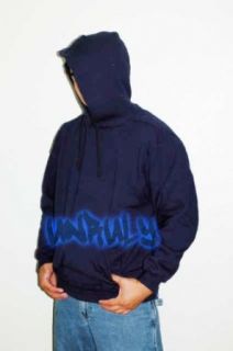 Unruly   Plain and Blank High Quality Pullover Hoodie Sweatshirts (X Large, Navy Blue) Clothing