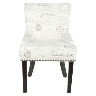 Dining Chair Set Safavieh Lotus Side Chair   White/Gray (Set of 2)