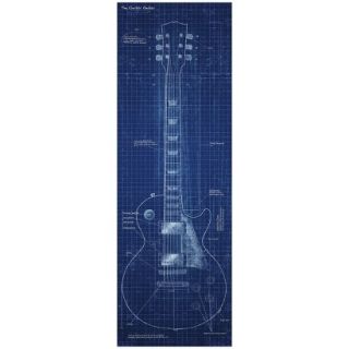 Blueprint Guitar In Blue Wall Art