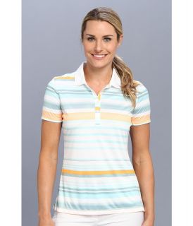Oakley Solana Stripe Polo Womens Short Sleeve Knit (Blue)