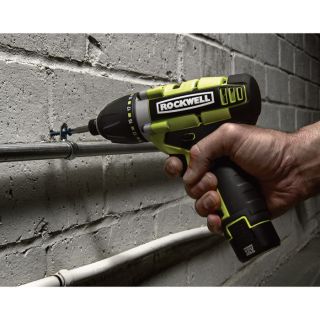 Rockwell LithiumTech 3rill Cordless 3 in 1 Drill/Driver/Impact Driver   12 Volt,