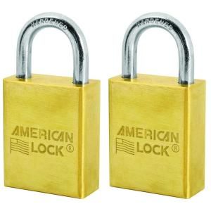 Master Lock 1 9/16 in. Solid Brass Padlock (2 Pack) A40T