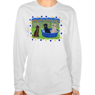 Funny Pool Party Labradors T Shirts