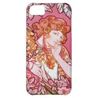 Mucha Woman among the Flowers iPhone 5 Case