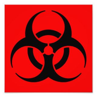 Biohazard Symbol Photographic Print
