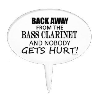Back Away The Bass Clarinet Cake Topper