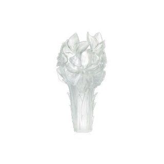 Daum Crystal Amaryllis Vase White   Decorative Vases