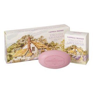 Caswell Massey English Lavender Boxed Gift Set of 3 Bars Floral Soap  Bath Soaps  Beauty