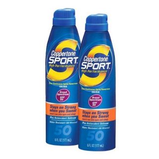 Coppertone Sport Sunscreen Spray Set with SPF 50   2 Pack