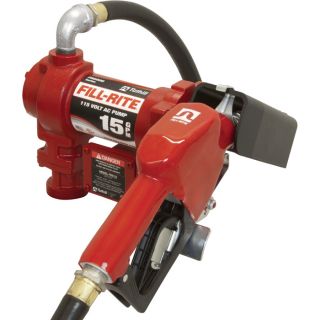 Fill Rite Fuel Transfer Pump with Automatic Nozzle and 1/4 HP Motor   115 Volt