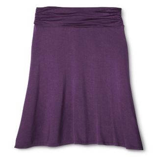 Merona Womens Jersey Knit Skirt   Plum Cream   S