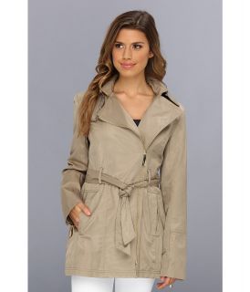 Vince Camuto Zipper Belted Trench F8121 Womens Coat (Beige)