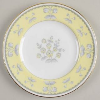 Wedgwood Pimpernel Yellow (Gold Trim) Bread & Butter Plate, Fine China Dinnerwar